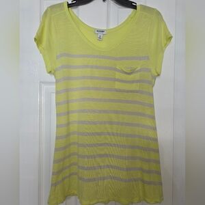 Old Navy Women's Yellow Striped Top